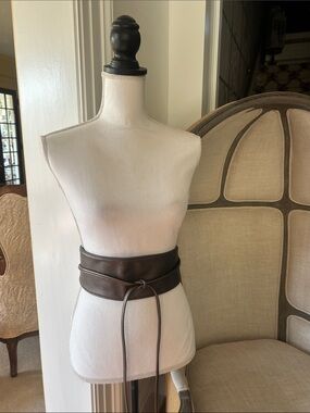 NWT Demdaco Wide Bronze Wrap Belt with Tassels OS
